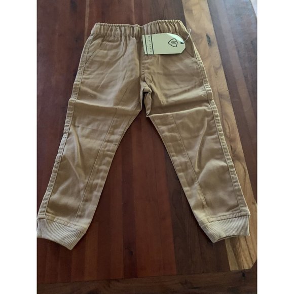 Blac Label KShaki Boy's Pants, Elastic Waist, Cuffed Hem, Sz. 4 NWT - Picture 2 of 7